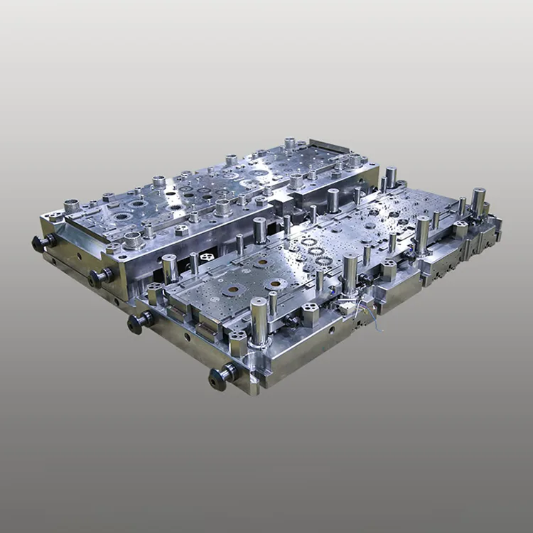 Triple-Row Progressive Die for AC Compressor Stator and Rotor